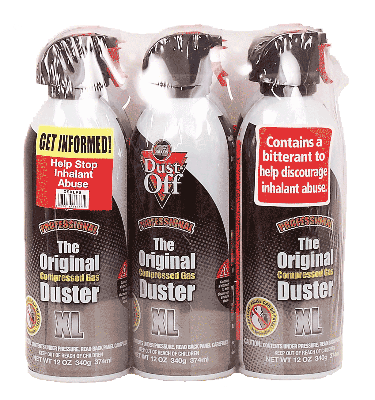 Falcon XL compressed gas duster, 6 12-oz aerosol cans Full-Size Picture